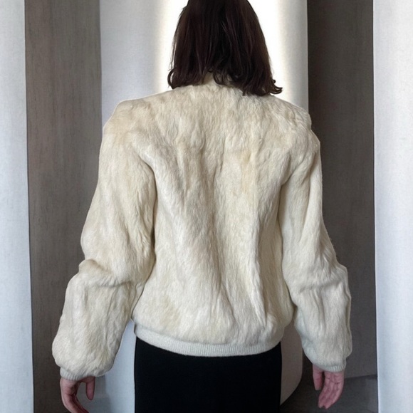 Vintage Genuine Rabbit Fur Bomber Jacket - Dino Ricco - Picture 15 of 15